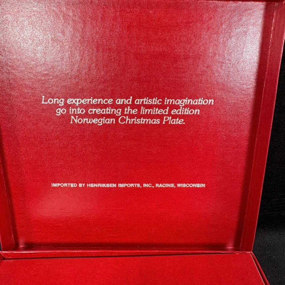 A.‎ Holthe Norway Pewter Plate Julen 1979 Christmas Plate 7th Edition Tags Box - Picture 11 of 13